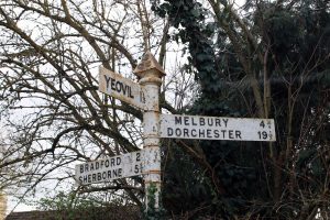 Signpost in Stoford